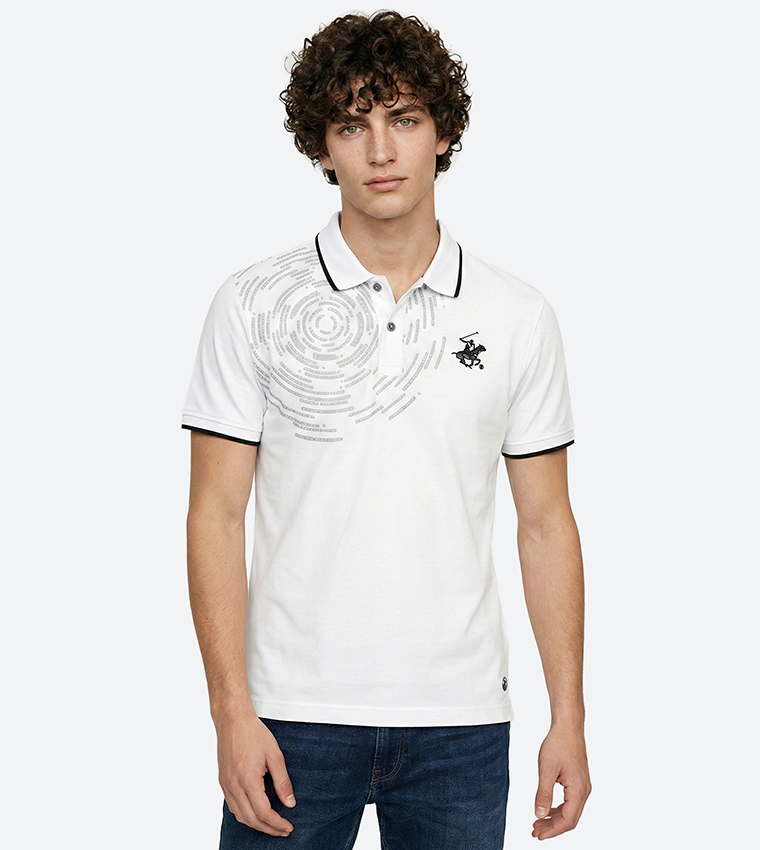 Logo Detail Short Sleeves Polo T-Shirt