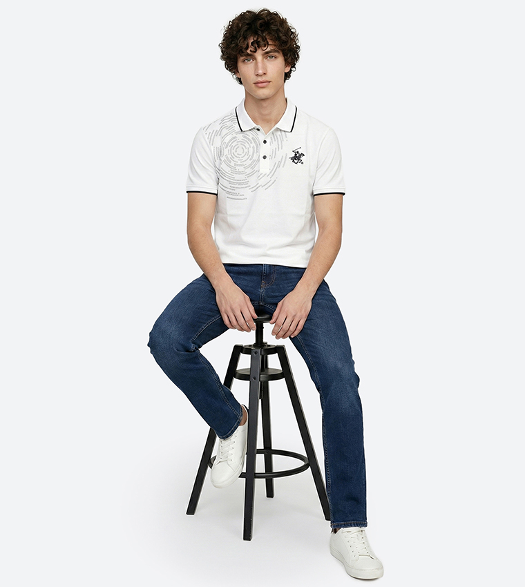 Logo Detail Short Sleeves Polo T-Shirt