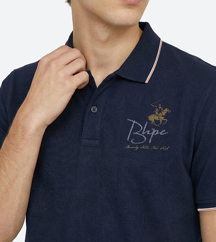 Logo Detail Short Sleeves Polo T-Shirt