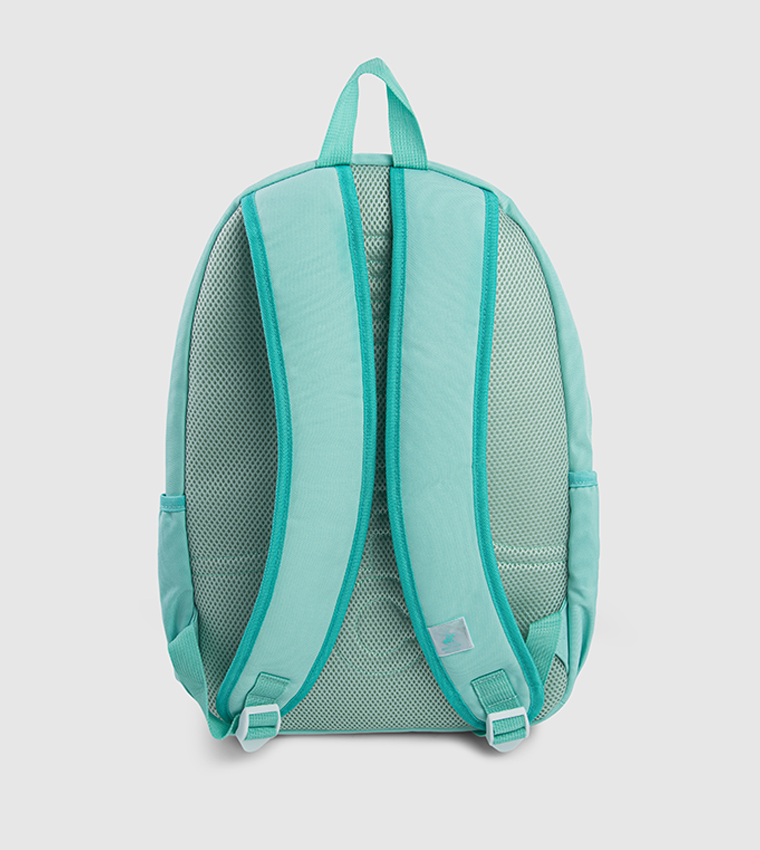 Logo Embroidered Zippered Backpack