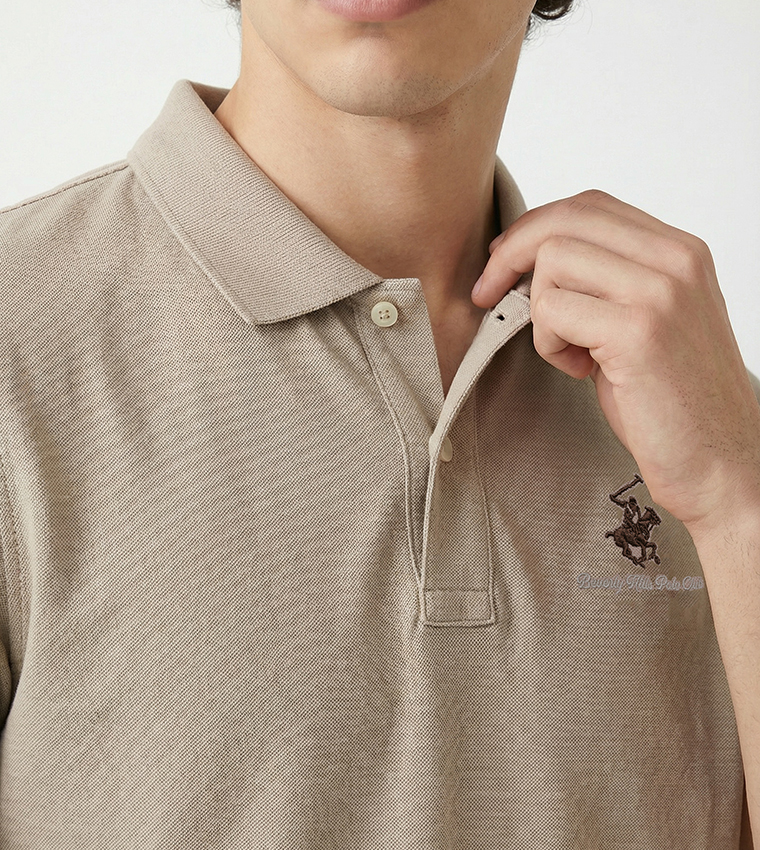 Logo Embroidered Short Sleeves Polo T-Shirt