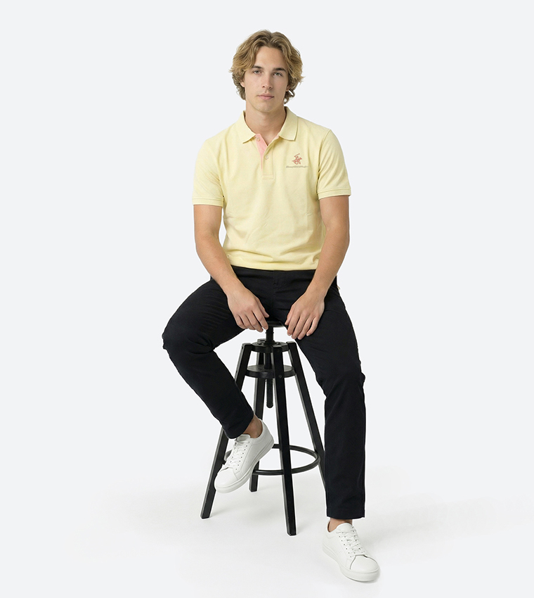 Logo Embroidered Short Sleeves Polo T-Shirt