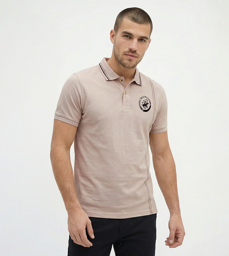 Logo Embroidered Short Sleeves Polo T-Shirt