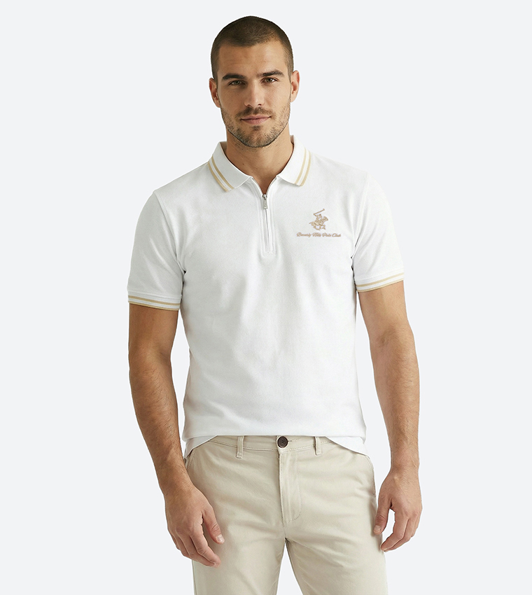Logo Embroidered Short Sleeves Polo T-Shirt