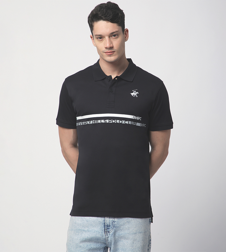Logo Printed Short Sleeves Polo T-Shirt