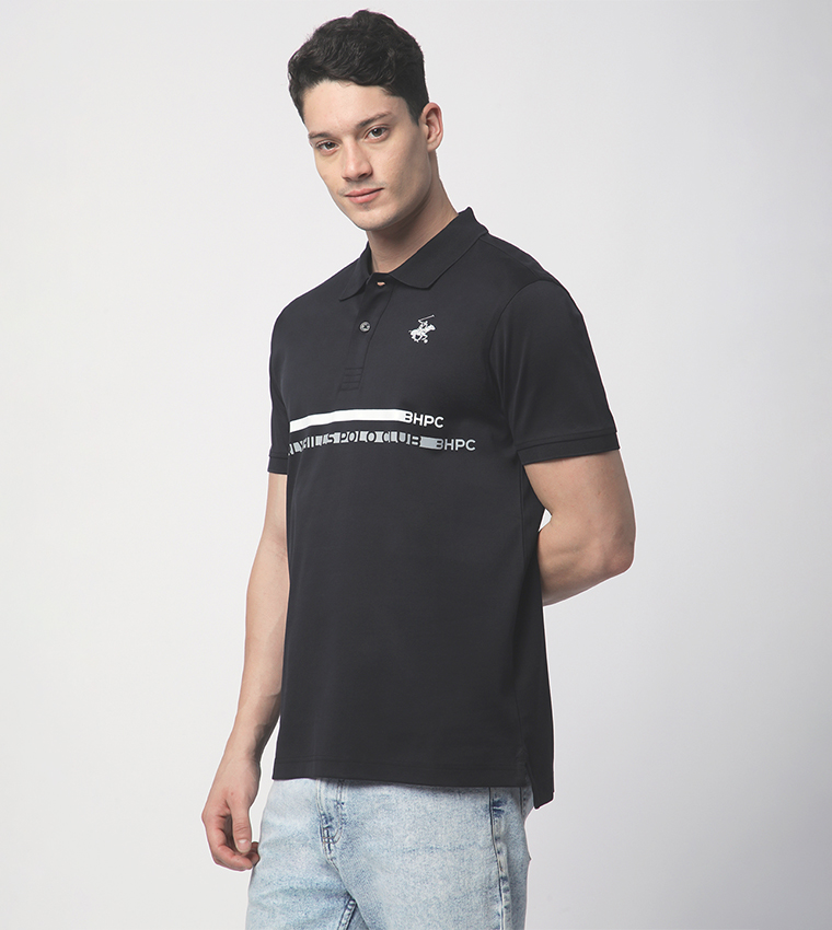 Logo Printed Short Sleeves Polo T-Shirt