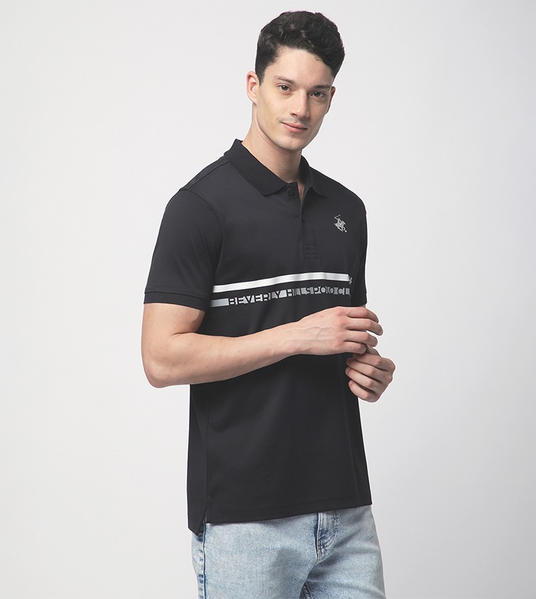 Logo Printed Short Sleeves Polo T-Shirt