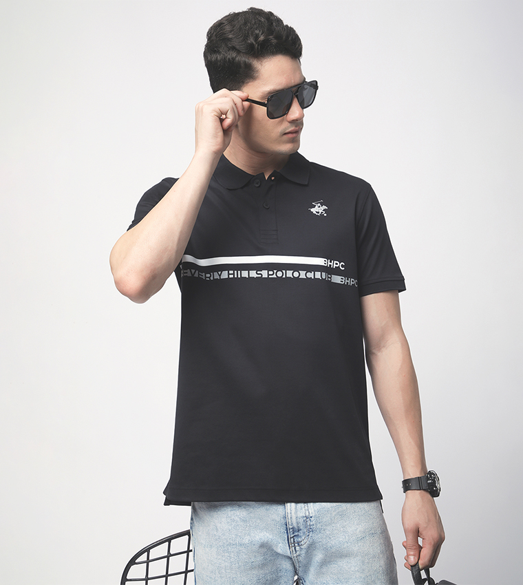 Logo Printed Short Sleeves Polo T-Shirt