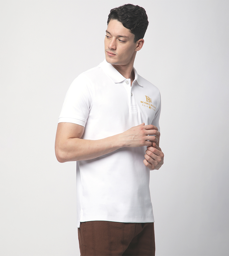 Logo Printed Short Sleeves Polo T-Shirt