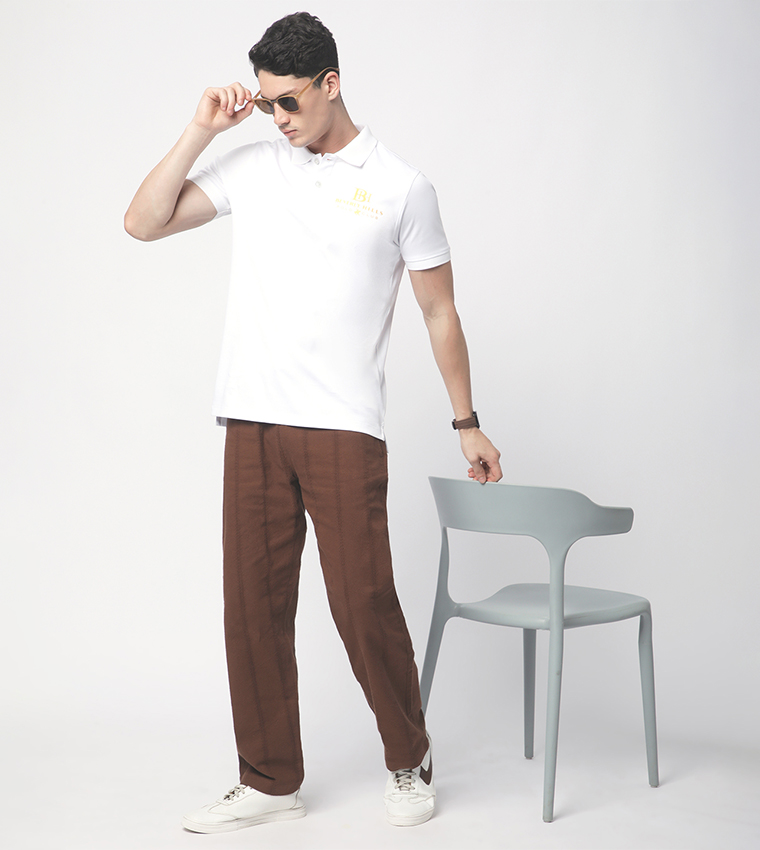Logo Printed Short Sleeves Polo T-Shirt
