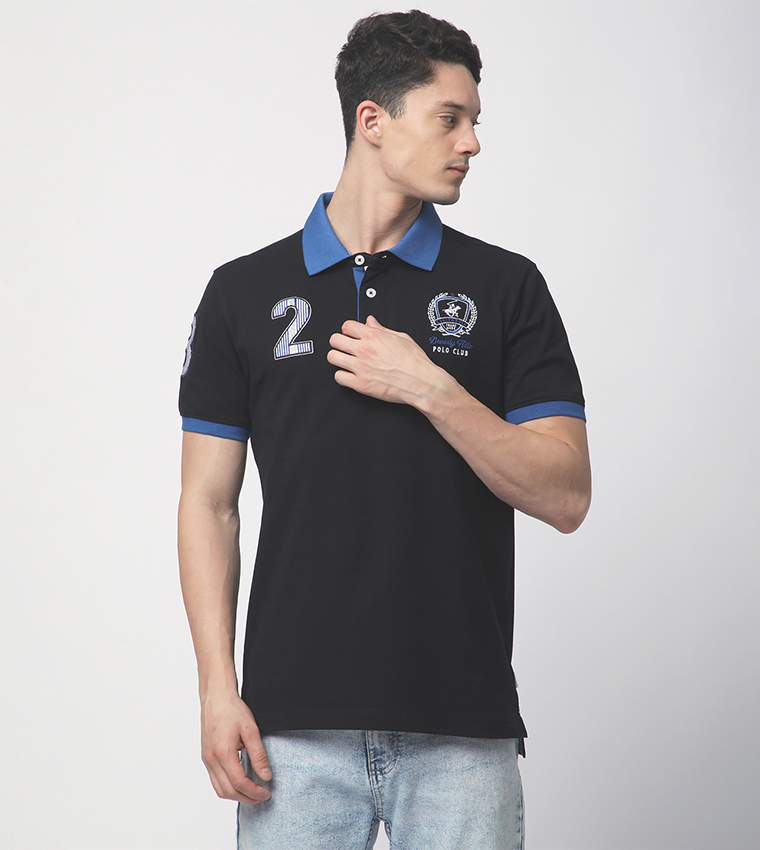 Embroidered Short Sleeves Polo T-Shirt