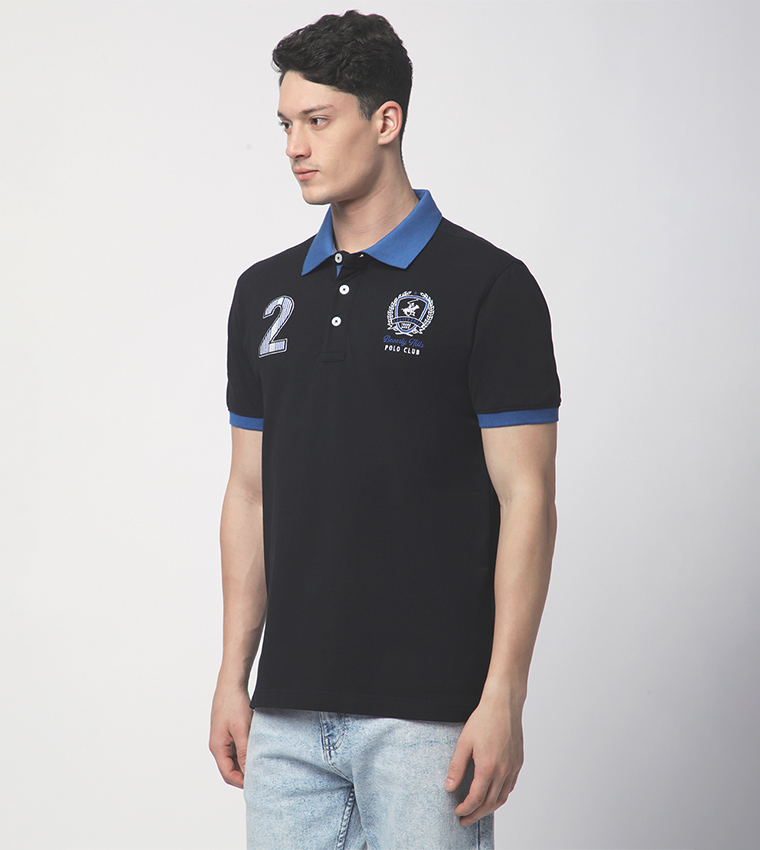 Embroidered Short Sleeves Polo T-Shirt
