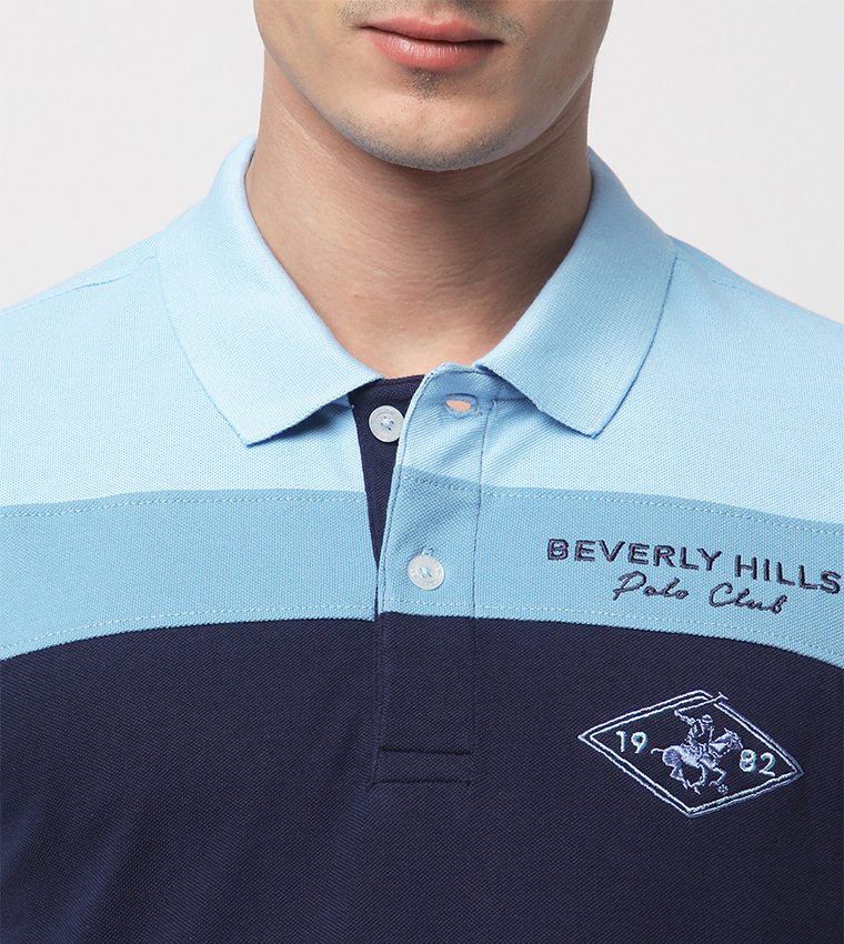 Color Block Short Sleeves Polo T-Shirt