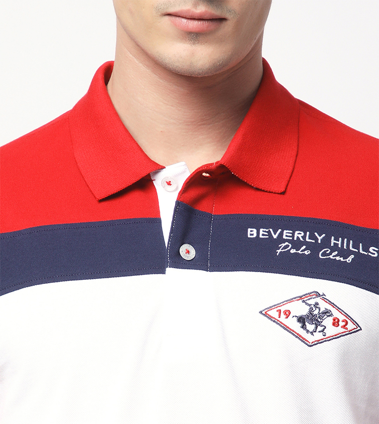 Color Block Short Sleeves Polo T-Shirt