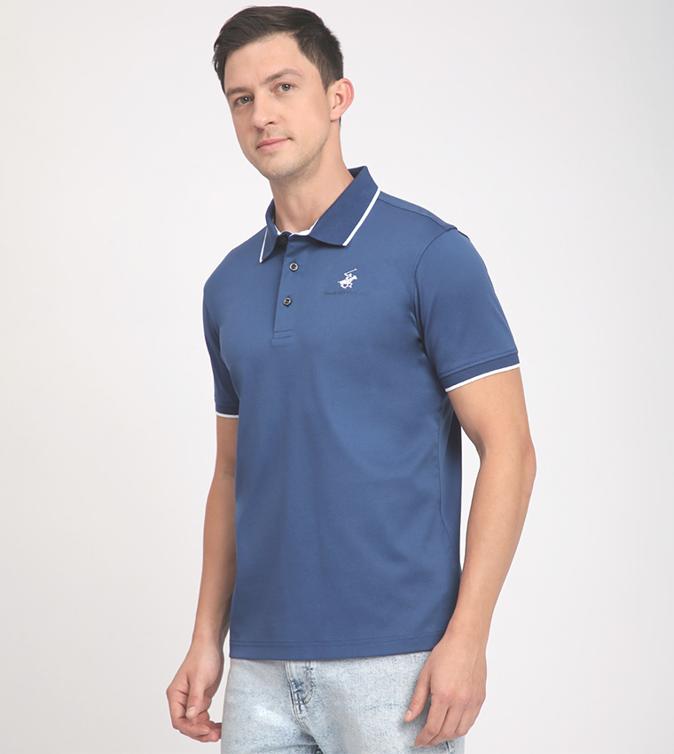 Logo Embroidered Short Sleeves Polo T-Shirt