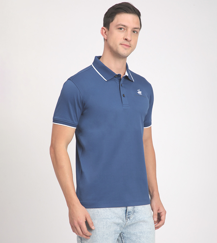 Logo Embroidered Short Sleeves Polo T-Shirt