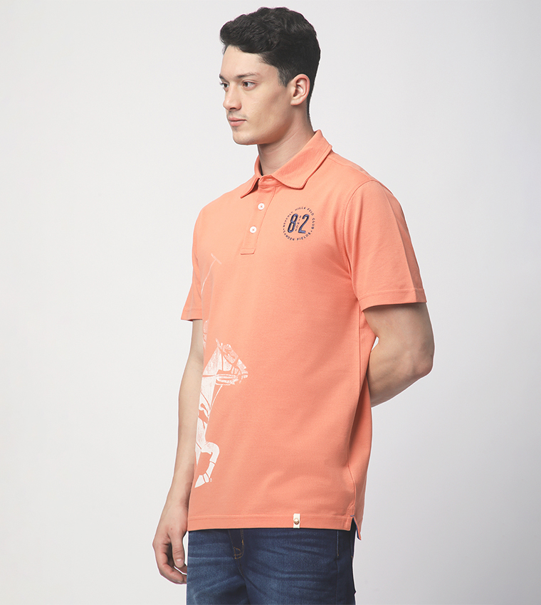 Logo Printed Short Sleeves Polo T-Shirt