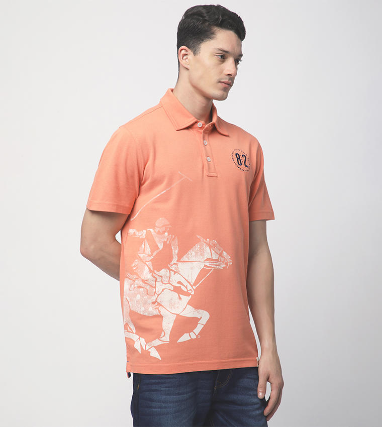 Logo Printed Short Sleeves Polo T-Shirt