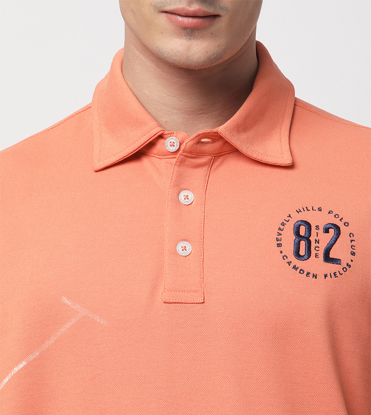Logo Printed Short Sleeves Polo T-Shirt