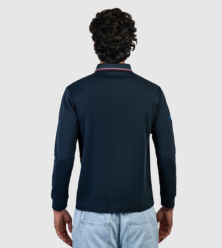 Logo Badge Long Sleeves Polo T-Shirt