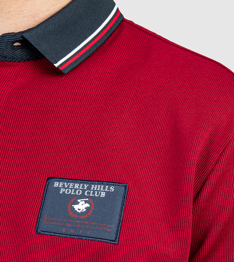 Logo Badge Long Sleeves Polo T-Shirt