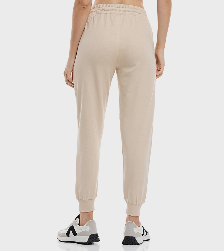 Solid Joggers with Drawstring Waist