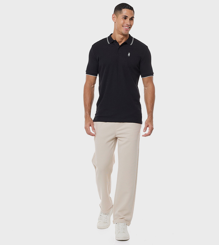 Logo Detail Polo T-Shirt With Short Sleeves