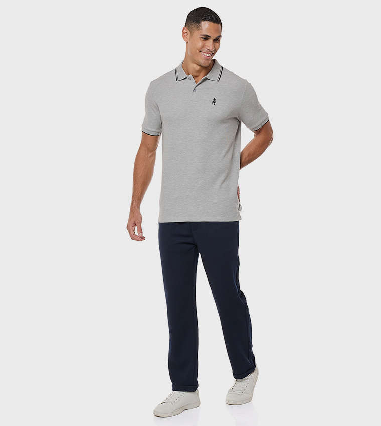 Logo Detail Polo T-Shirt With Short Sleeves