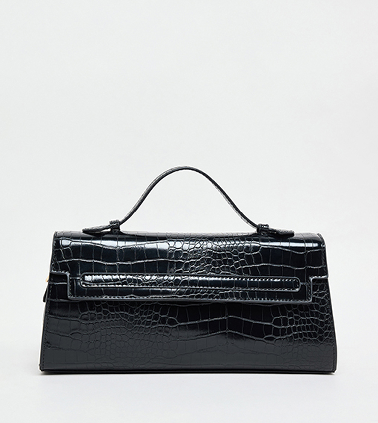 Textured Top Handle Bag