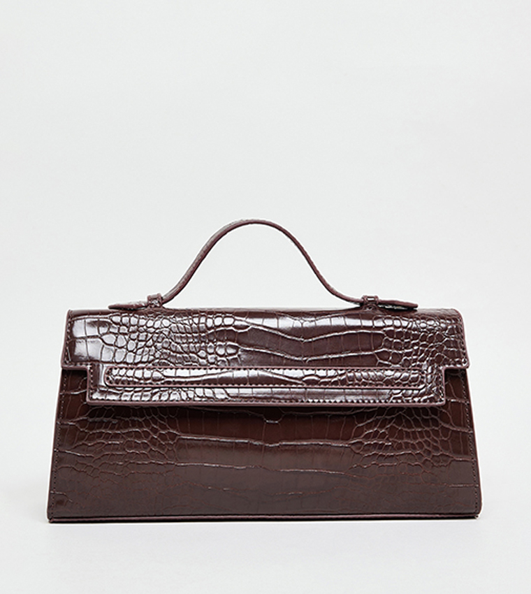 Textured Top Handle Bag