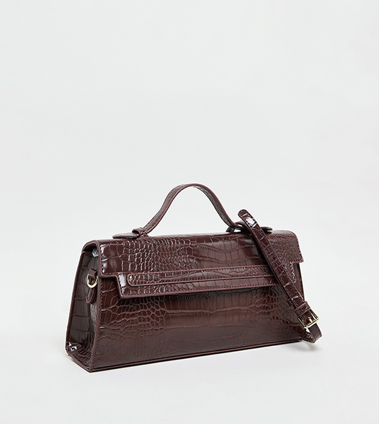 Textured Top Handle Bag