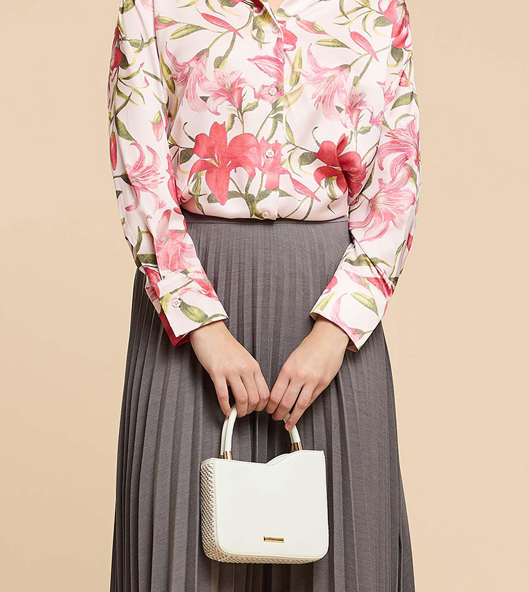 Handbag Rbt Buy R&B Embellished Handheld Bag In White | 6thStreet UAE