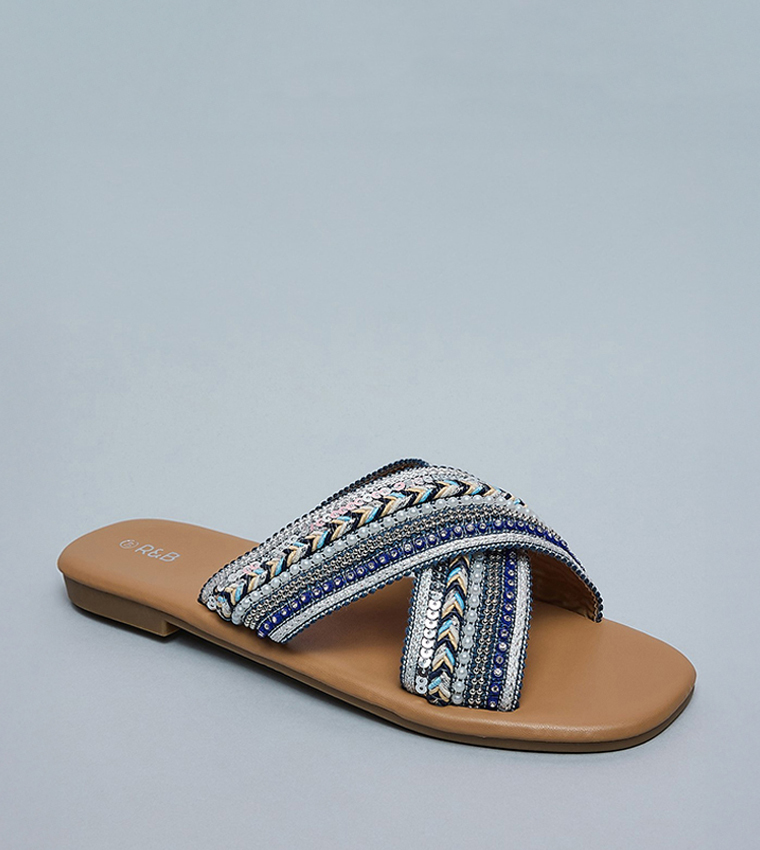 Embellished Flat Sandals