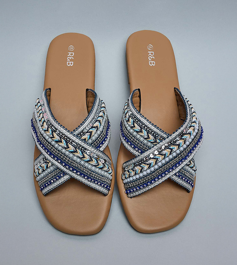 Embellished Flat Sandals