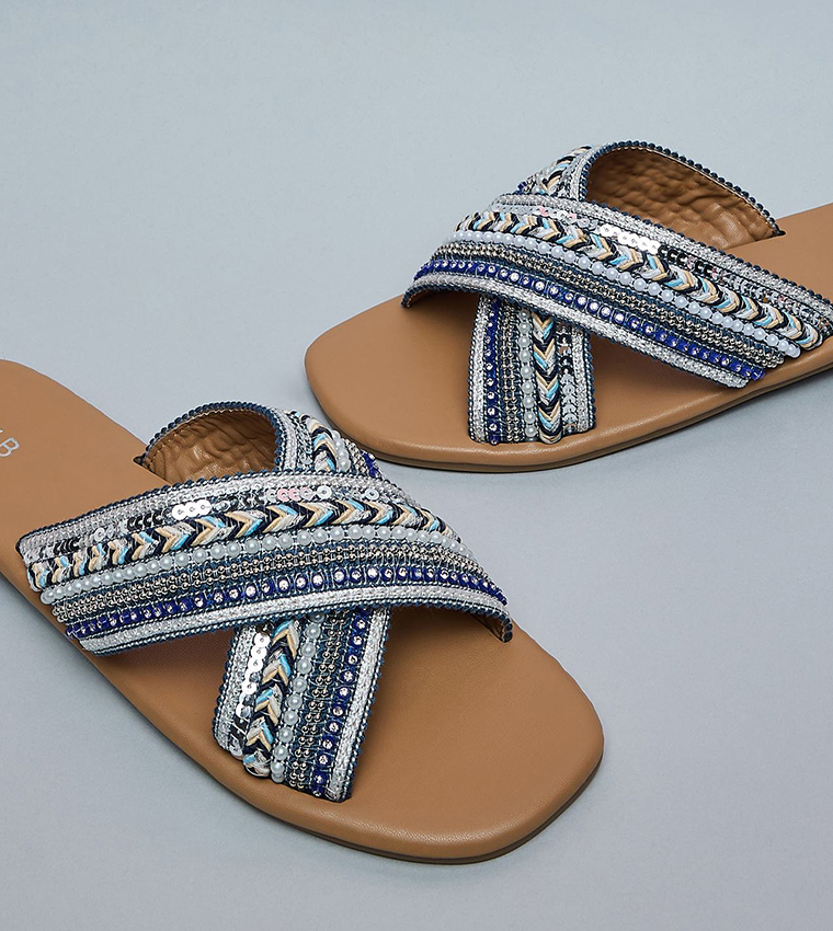 Embellished Flat Sandals