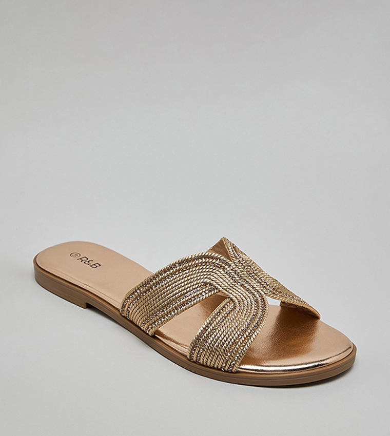 Embellished Flat Sandals