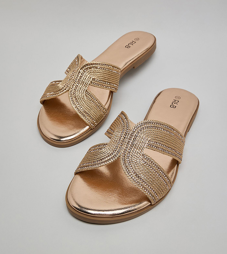 Embellished Flat Sandals