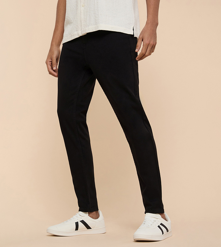 بنطلون جينز ضيق سادة