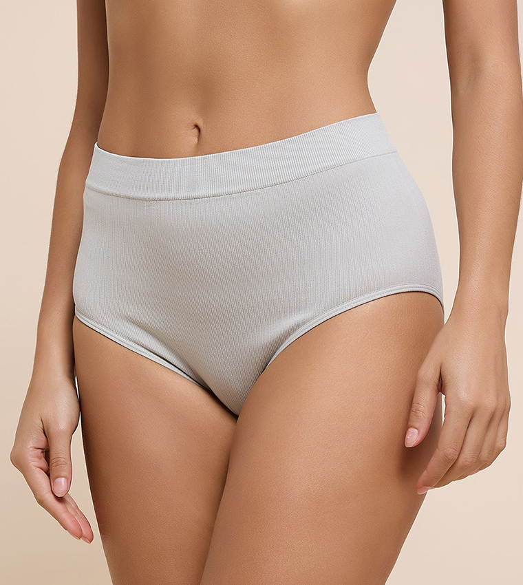 سروال داخلي مرن بدون خياطة - 3 قطع