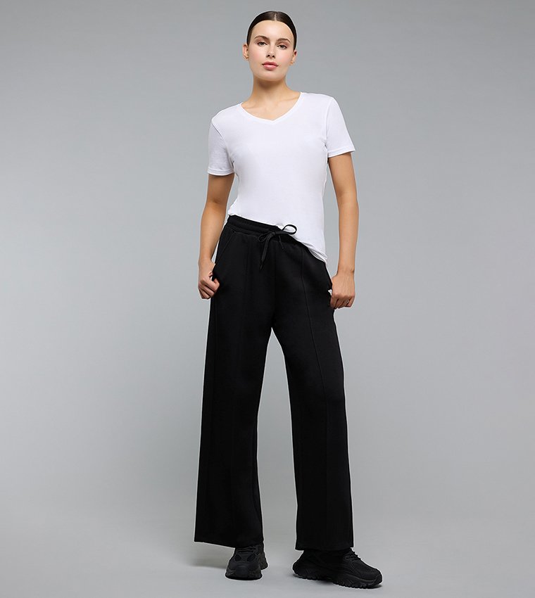 Solid Sweatpants with Drawstring Waist