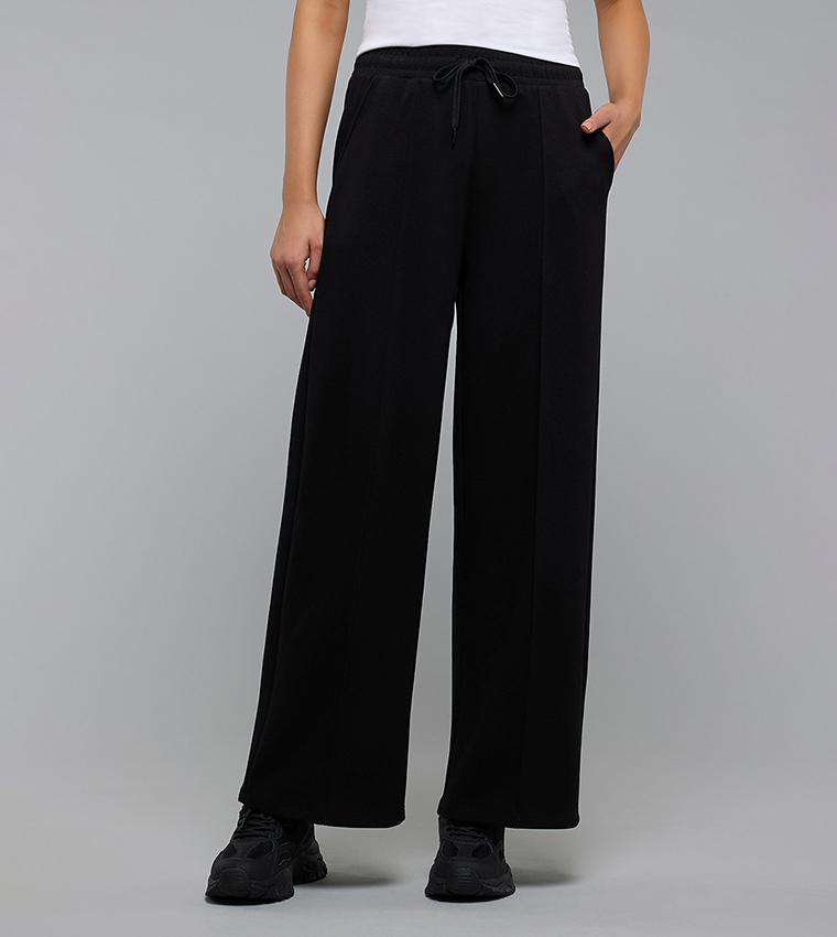 Solid Sweatpants with Drawstring Waist