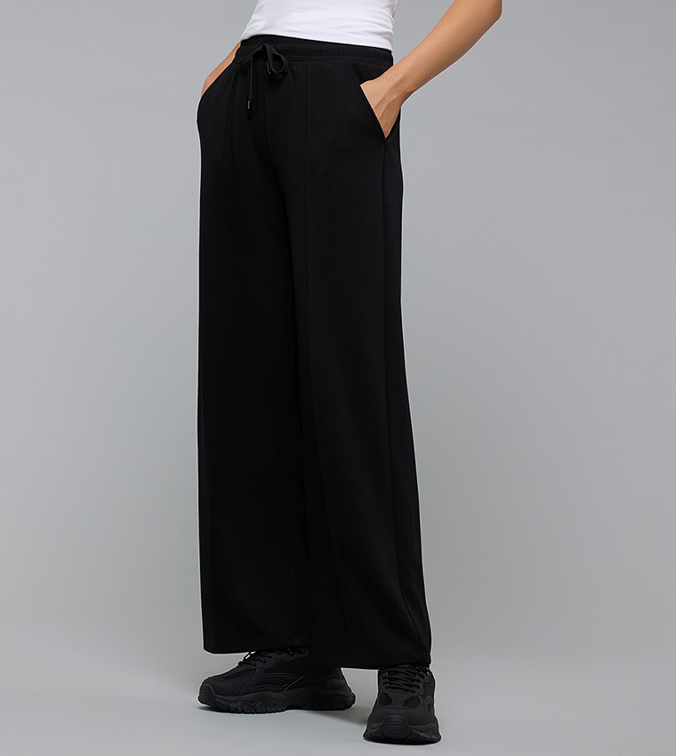 Solid Sweatpants with Drawstring Waist