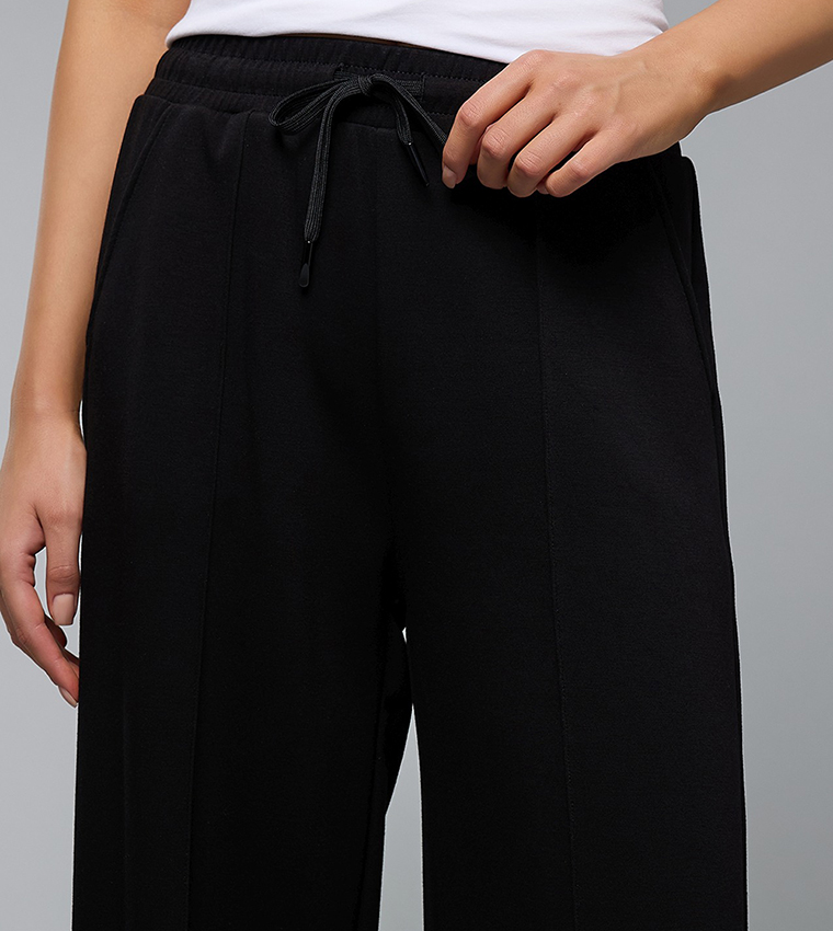 Solid Sweatpants with Drawstring Waist