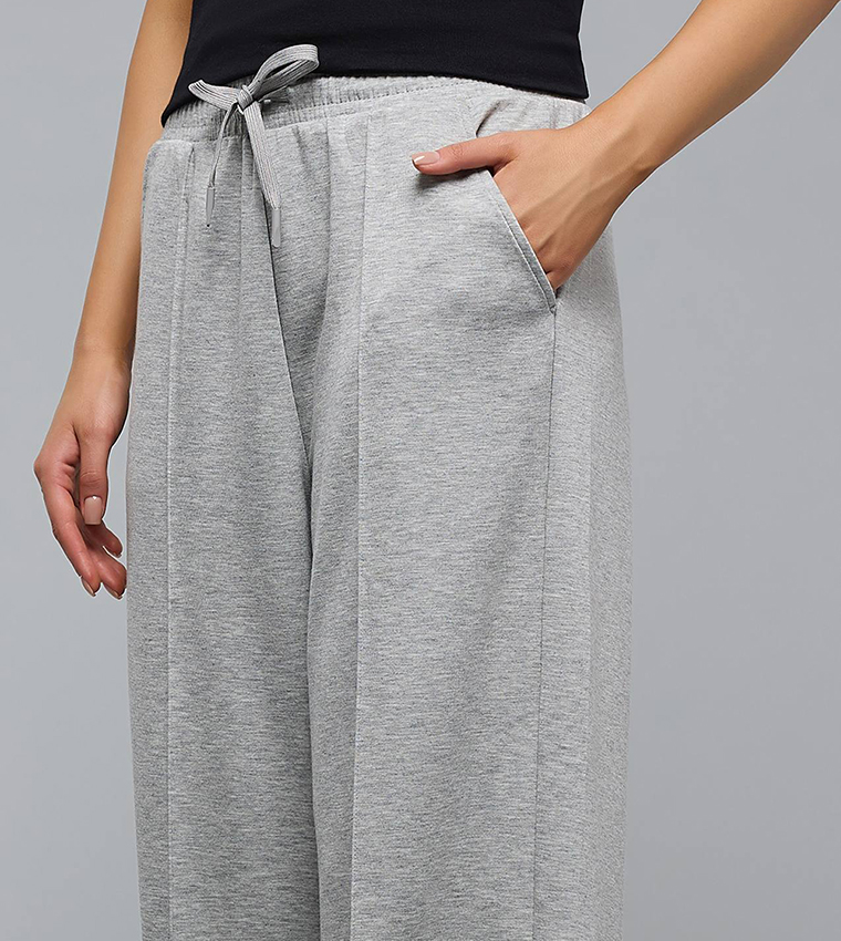 Solid Sweatpants with Drawstring Waist