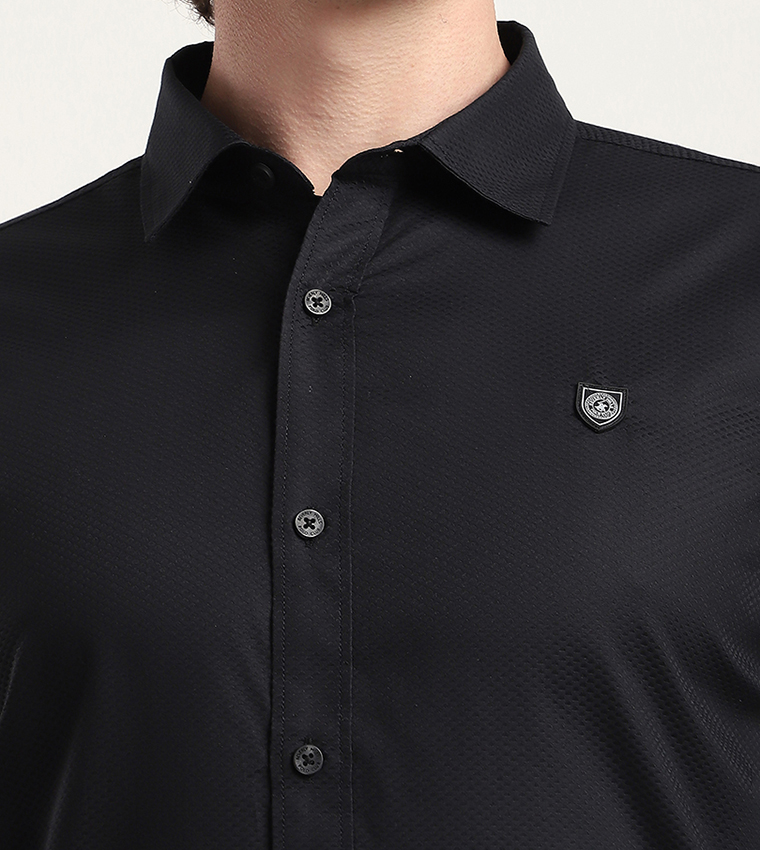 Textured Long Sleeves Casual Shirt