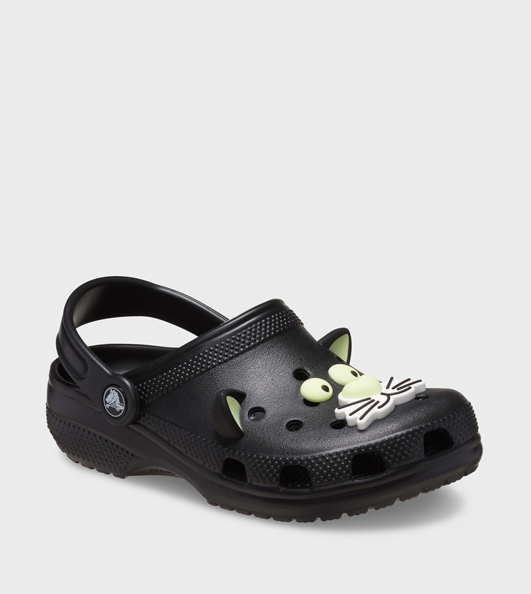 Toddlers' Classic Glow Black Cat Clog 