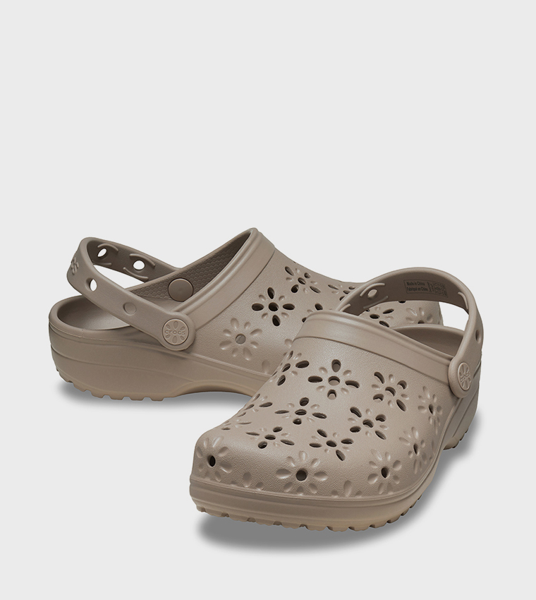 Classic Floral Cut Out Clog