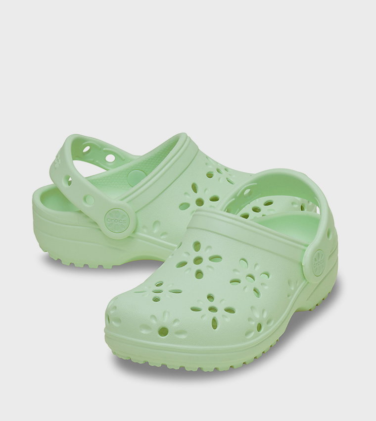 Toddlers' Classic Floral Cut Out Clog 