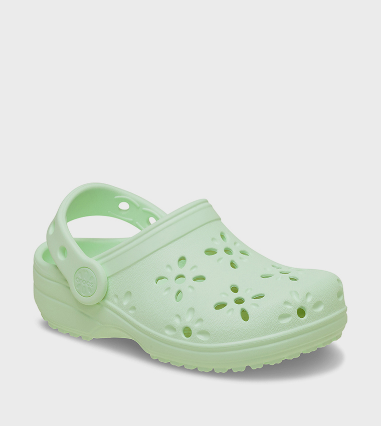Toddlers' Classic Floral Cut Out Clog 