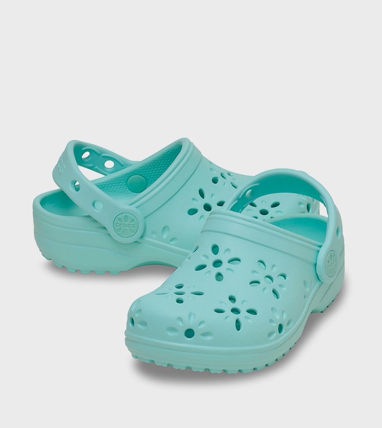 Toddlers' Classic Floral Cut Out Clog 